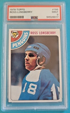 1978-79 Ross Lonsberry Topps #186 PSA 9 MINT Pittsburgh Penguins