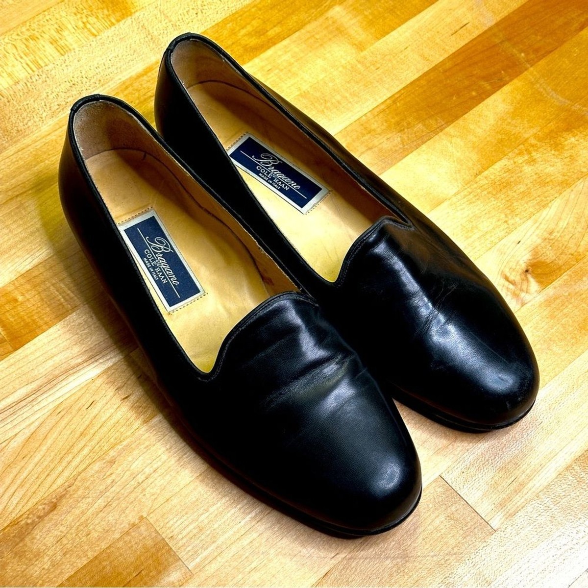 Black Italian Leather Loafers - 10.5 - Bragano x Cole Haan Black Italian Leather Loafers - 10.5 - Bragano x Cole Haan