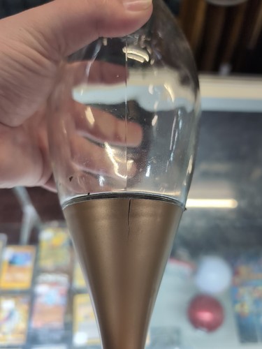 VTG 1957 Early Space Age  Art Deco Liquor Bottle D-10 6 4 57 Sputnik Era Crack - Picture 7 of 9