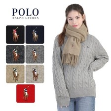 Polo Ralph Lauren Signature Italian Virgin Wool Scarf Multi Pony  Multiple Color