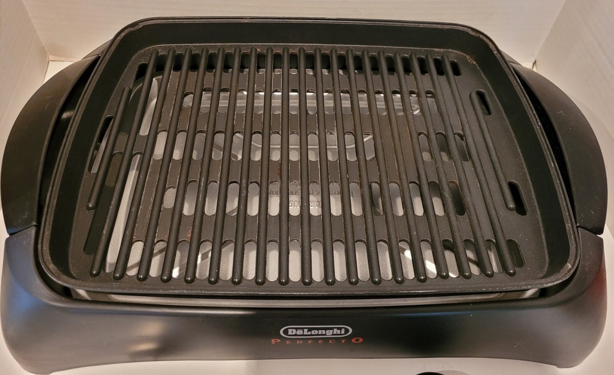 DeLonghi Perfecta Electric Portable Indoor Grill w/ Lid- EUC