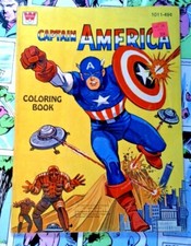 VINTAGE 1966 CAPTAIN AMERICA MARVEL COMICS WHITMAN COLORING BOOK - 1011 49 Cent