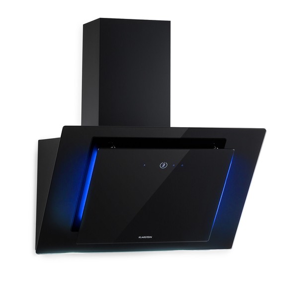 Dunstabzugshaube Ablufthaube Wandhaube Umluft 60Cm 426M³/H Eek A++ Led Schwarz-image
