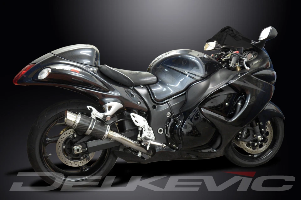 Suzuki Hayabusa GSX1300R 2008-2020 круглый углеродный глушитель комплект насадки 8 дюймов - Изображение 4 из 4