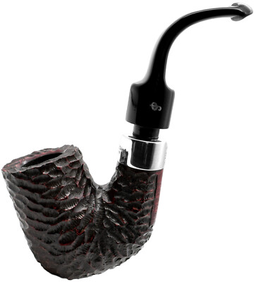 Peterson 'Pub Pipe' Rustic Finish Extra Large Bent 'Oom Paul' Briar Pfeife