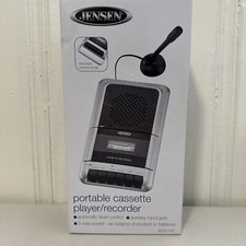 New Sealed Jensen MCR-100 Cassette Player  Recorder - Silver/Black
