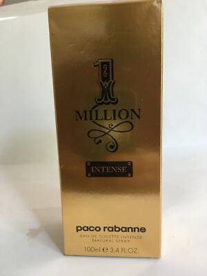 Paco Rabanne 1 MILLION INTENSE 3.4oz EDT Spray (Men), SEALED,100% AUTHENTIC,RARE