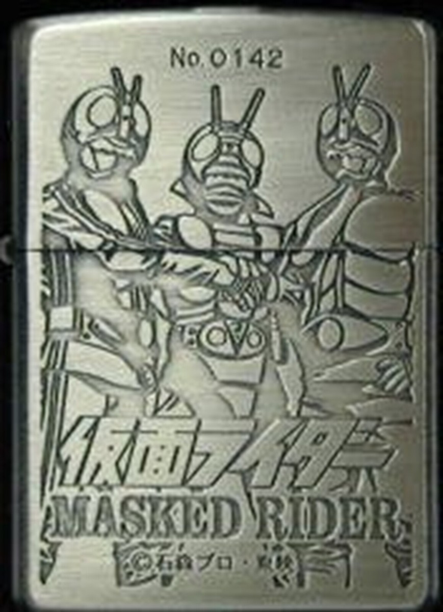 Zippo Oil Lighter Kamen Masked Rider No.4 Heroes Silver Zippo Oil Lighter Kamen Masked Rider No.4 Heroes Silver