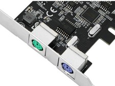 PCI Express 2 Ports PS2 PS/2 for PC Keyboard Mouse Adapter Expansion Card