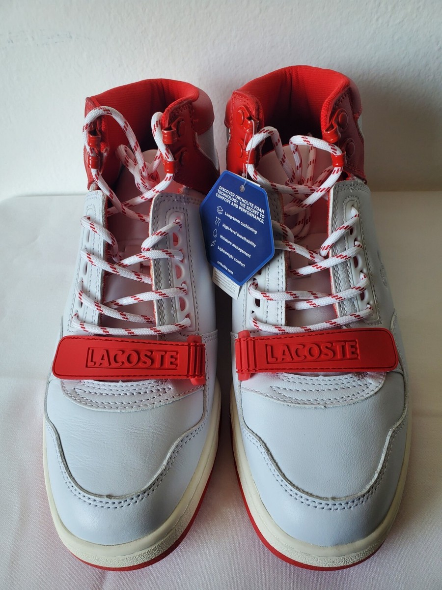 Lacoste Missouri Mid Top 319 Mens Shoes Sz 10 Color White/Red New