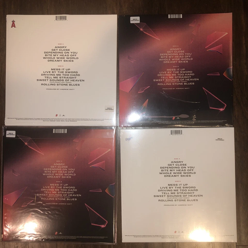 Rolling Stones Hackney Diamonds Red, White, blue Vinyl Alternative Covers Rare - Image 2 of 2