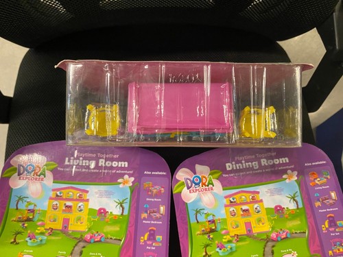 Muebles para casa de muñecas Dora la Exploradora 3 juegos: cocina, sala de estar y comedor-NUEVOS - Imagen 5 de 5