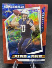 2021 Rookies & Stars Justin Herbert Red Scope Prizm Airborne AB-8 Chargers