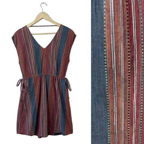 Universal Thread XXL Dress Mini Boho Southwestern Cotton V-Neck Womens READ