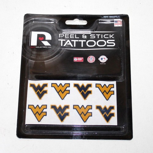 Pegatinas de tatuajes pelar y pegar de fútbol americano universitario West Virginia Mountaineers - Imagen 3 de 6