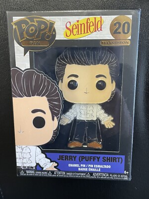 NEW Rare Collectible Seinfeld 3 Inch Funko POP Pin | Jerry Puffy Shirt CHASE #20