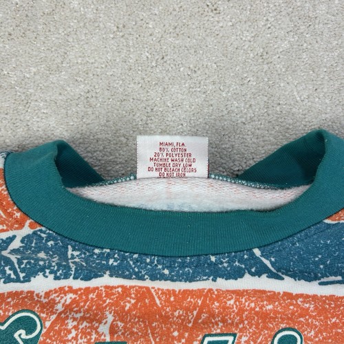Vintage 90’s NFL Surf Club Miami Dolphins Mendez Football USA Sweatshirt L - Picture 5 of 16