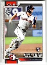2026 Topps #668 Petey Halpin Cleveland Guardians RC Baseball RC Rookie Card. rookie card picture