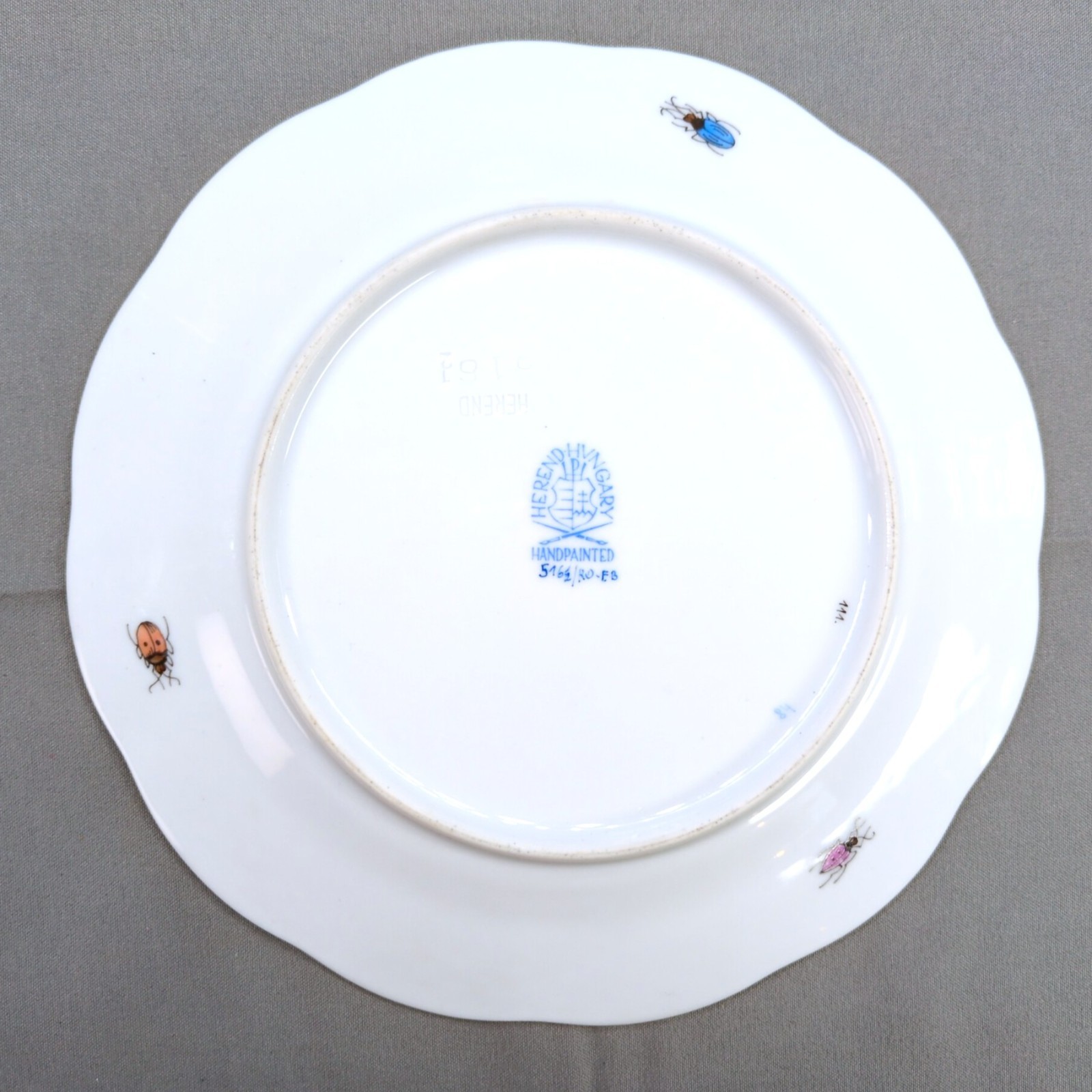 Herend Hand-Painted Blue Rothschild Bird Bread & Butter Plates – Set of 3 (6.5")