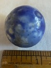 Antique Marble - Bennington Blue Large Shooter Boulder 1-1/8" Salt Glazed (zzc3) — photo 1