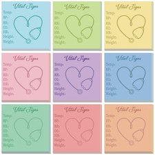 Saypacck 9 Pcs Vital Signs Sticky Notes Cute Self Stick Notepads Easy to Post...