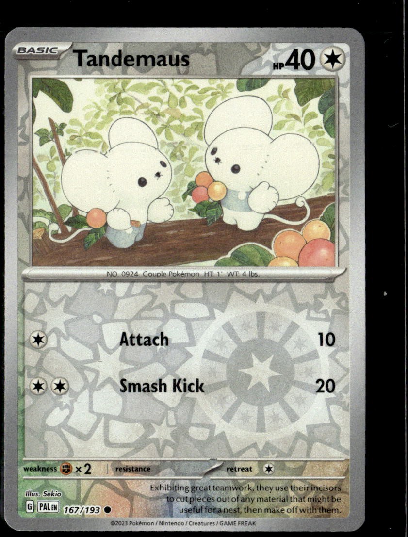 Pokemon Tandemaus 167/193 Paldea Evolved Reverse Holo Common 4 Card Lot LP