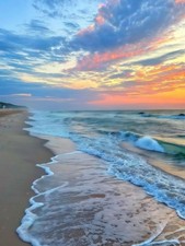 Diamond Painting Kits for Adults, Beautiful Beach 5D Diamond Art Painting for B.