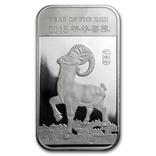 1 oz Silver Bar - APMEX (2015 Year of the Ram) 68.39 per troy oz