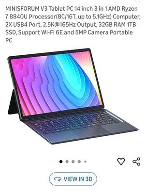 Minisforum V3 3-in-1 Tablet Laptop | eBay