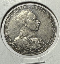 (2) 1913 A German States Prussia 2 Two Mark Silver Coin (1) 1901 2 Mark German