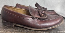 Vtg FRYE Handsewn Penny Loafers Sz Men 11W USA Made Brown All Leather Tassel GUC