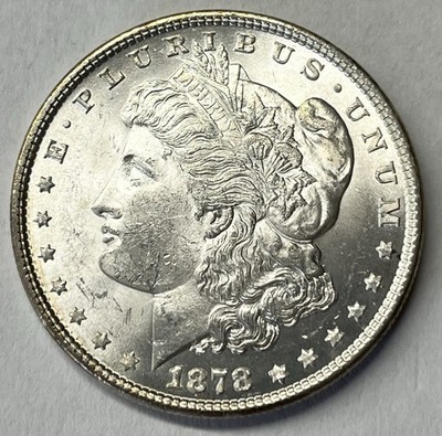 1878 Morgan Silver Dollar Silver Coin, Reverse of 79, Choice BU | eBay