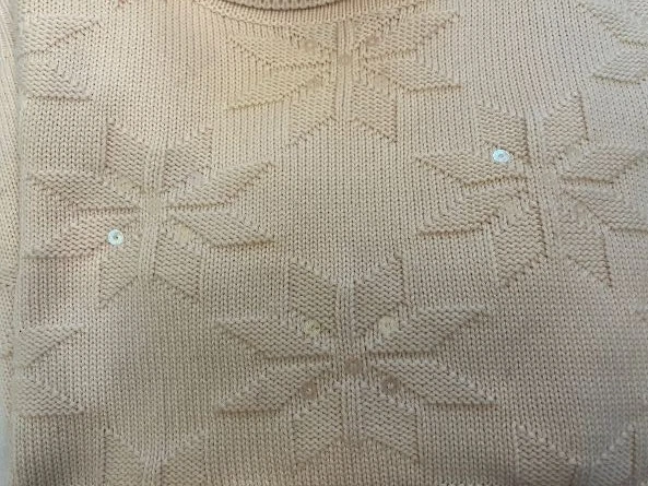 ST JOHN SPORT Marfil Cuello Alto con Lentejuelas Copos de Nieve, M Foto 3 de 4