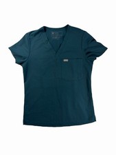 Figs Scrub Top Womens XS Navy Blue Technical Collection Medical