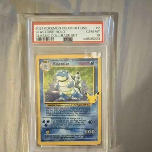 Pokémon 2021 Celebrations Classic Collection Blastoise 2/102 Holo PSA 10