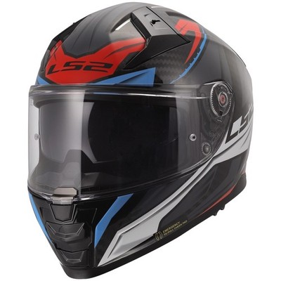 LS2 FF811 Vector II Carbon Savage White Blue Red Gr. M Motorradhelm Carbonhelm