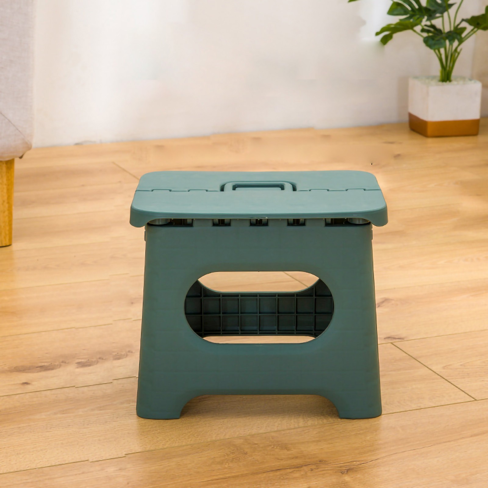 Portable Folding Step Stool Strong Durable Space Saving For Adults Plastic Foots