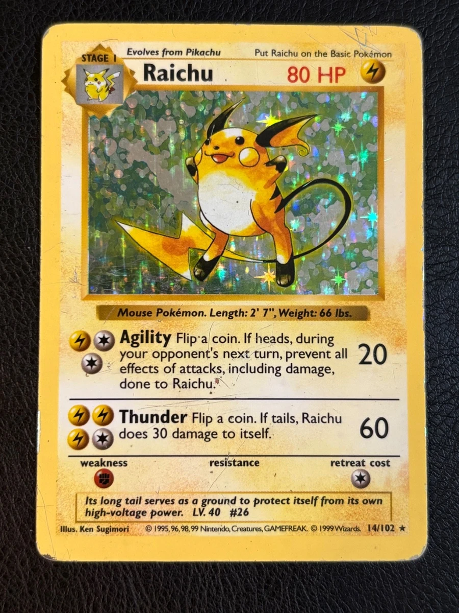 holographic raichu pokemon card value Raichu Pokémon Individual Cards with Holo for sale