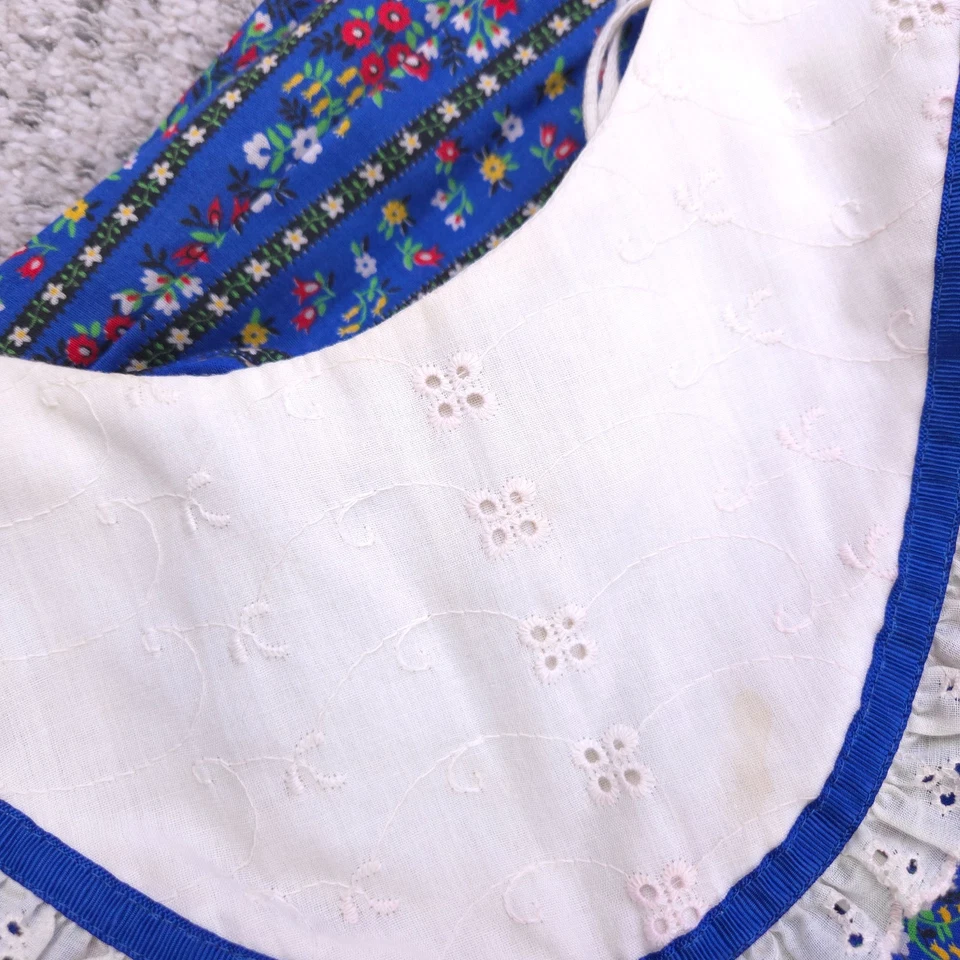 Vestido maxi havaiano vintage tamanho 11-12 Nalii Honolulu década de 1970 década de 1960 floral sem mangas - Imagem 4 de 4