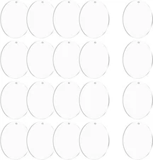 MECCANIXITY Acrylic Keychain Blanks, 10Pcs 3 Inch Round Clear 3 Inch, 