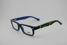 NEW RAY-BAN JUNIOR RB 1535 3600 BLACK GREEN BLUE AUTHENTIC EYEGLASSES 46-16