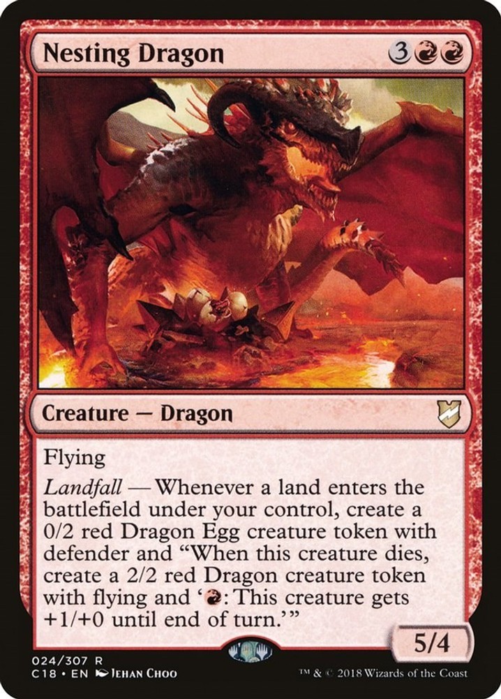MTG ~ Nesting Dragon ~ Commander 2018 ~ NM
