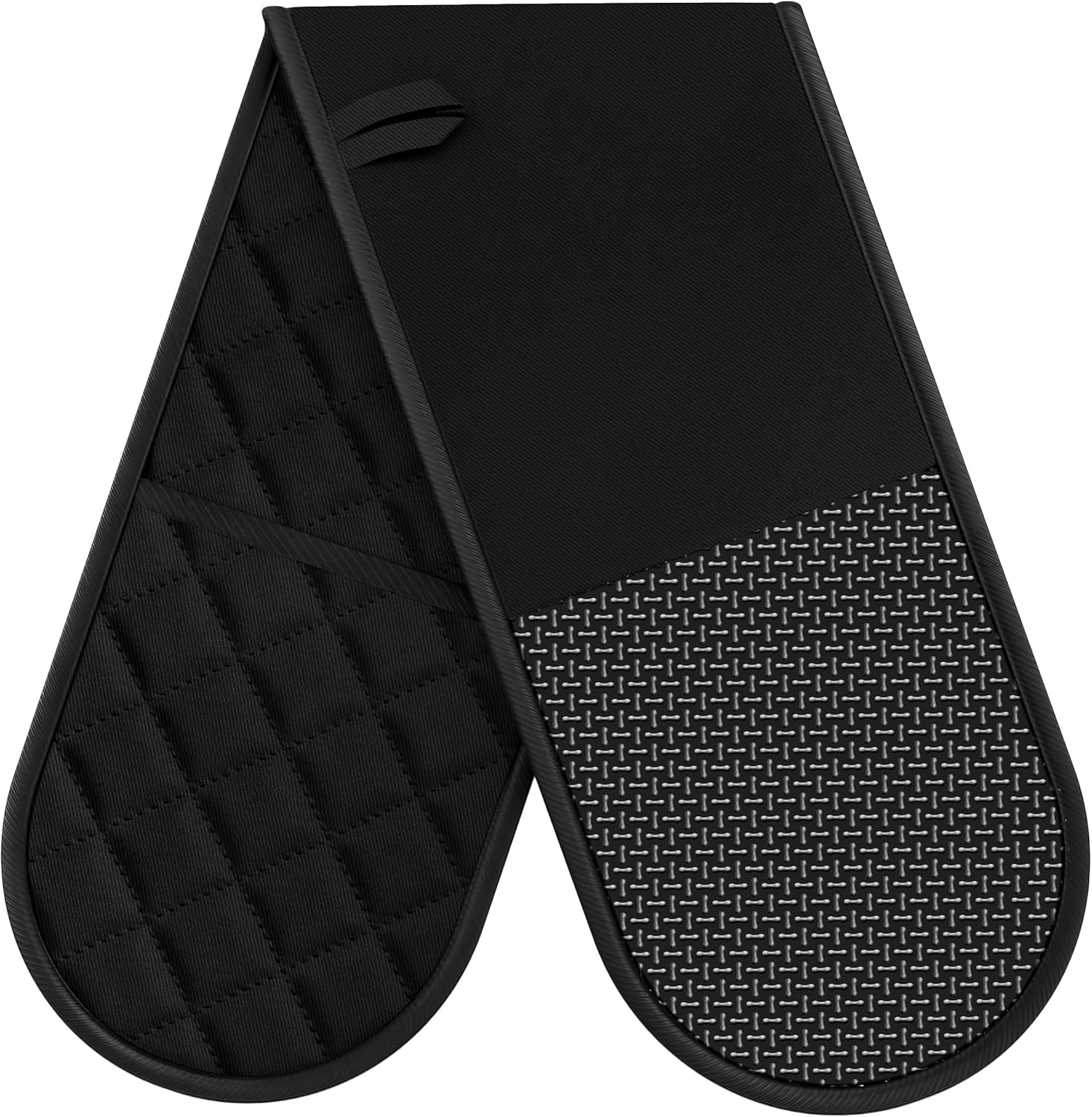 Oven Gloves Heat Resistant, Oven Mitts Withstand 500℉,Anti-Slip Silicone Oven Gl
