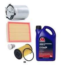 5L 5W30 OIL & AIR OIL FUEL FILTERS SERVICE KIT FOR AUDI A1 SPORT 1.6 TDI 2010-18