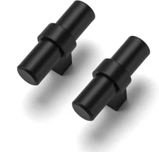 30 Pack Black Cabinet Knobs Kitchen Cabinet Handles Dresser Drawer Pulls, T-b...