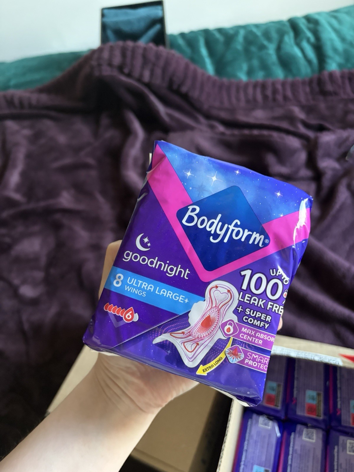 Bodyform Goodnight Ultra Large+ Ultra Sanitary Towels With Wings 8 Pack X 8