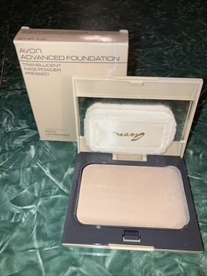 Vtg New Avon Advanced foundation translucent Face powder pressed-light Medium