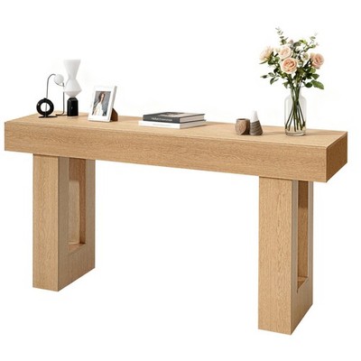 63 in Console Table,Farmhouse Desk Behind the Couch,Wooden Rectangle Entrance D