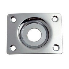 Silver Guitar Output Metal Jack Plate Square for Electric Bass Guitar Tele y