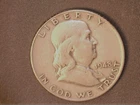 19448 US Franklin Half, Circulated Ave Grade, .36169 Oz Slv (US-8990)
